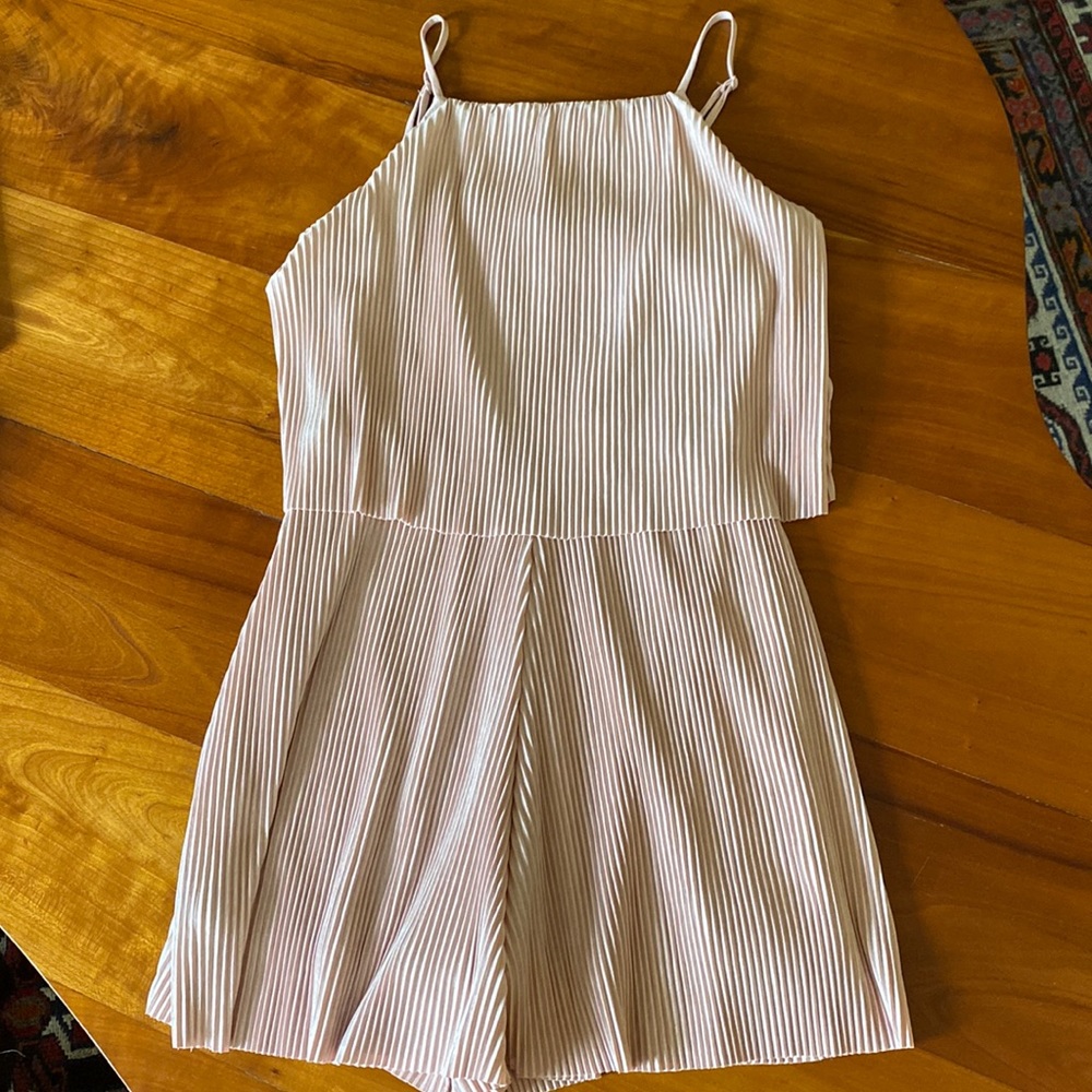 Pale pink satiny romper
